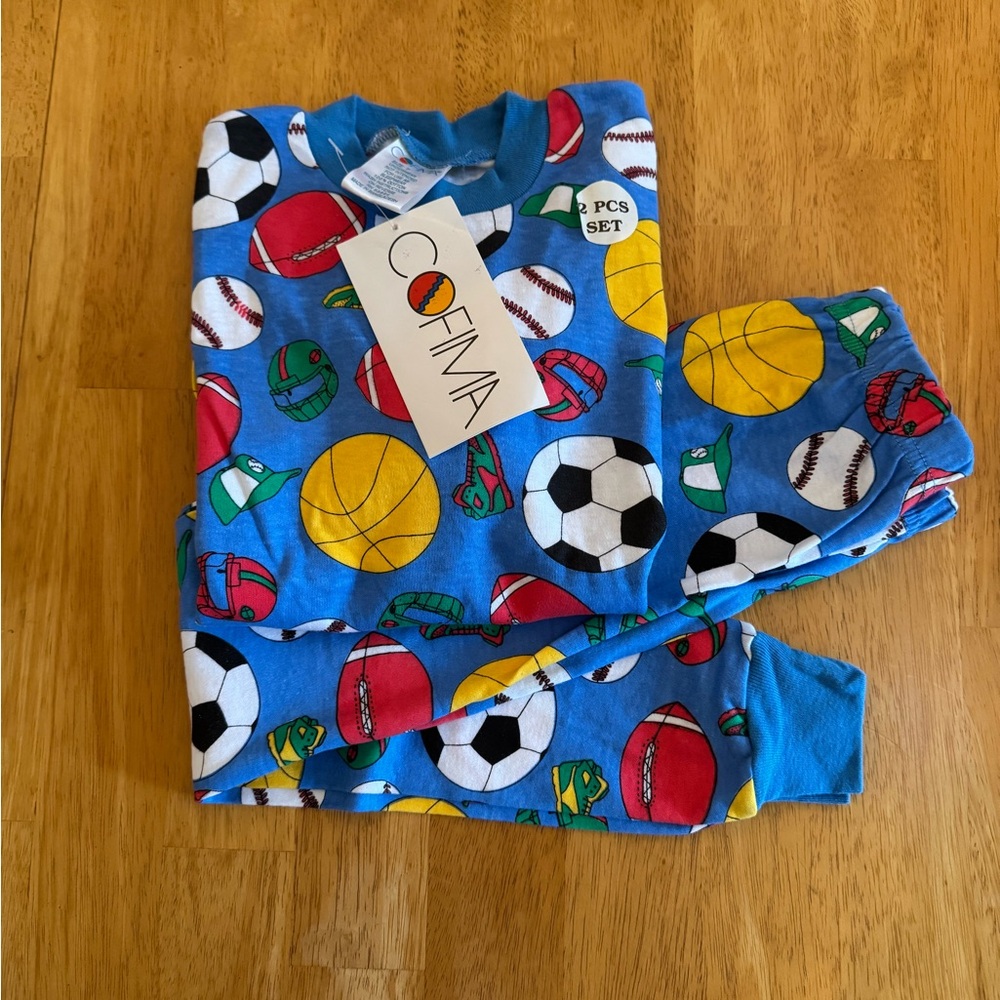 NWT 2 Piece Boys Sports Themed Underwear Layer for Cold Weather Play Outside